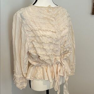 Magnolia Pearl Cream Ruffled Blouse